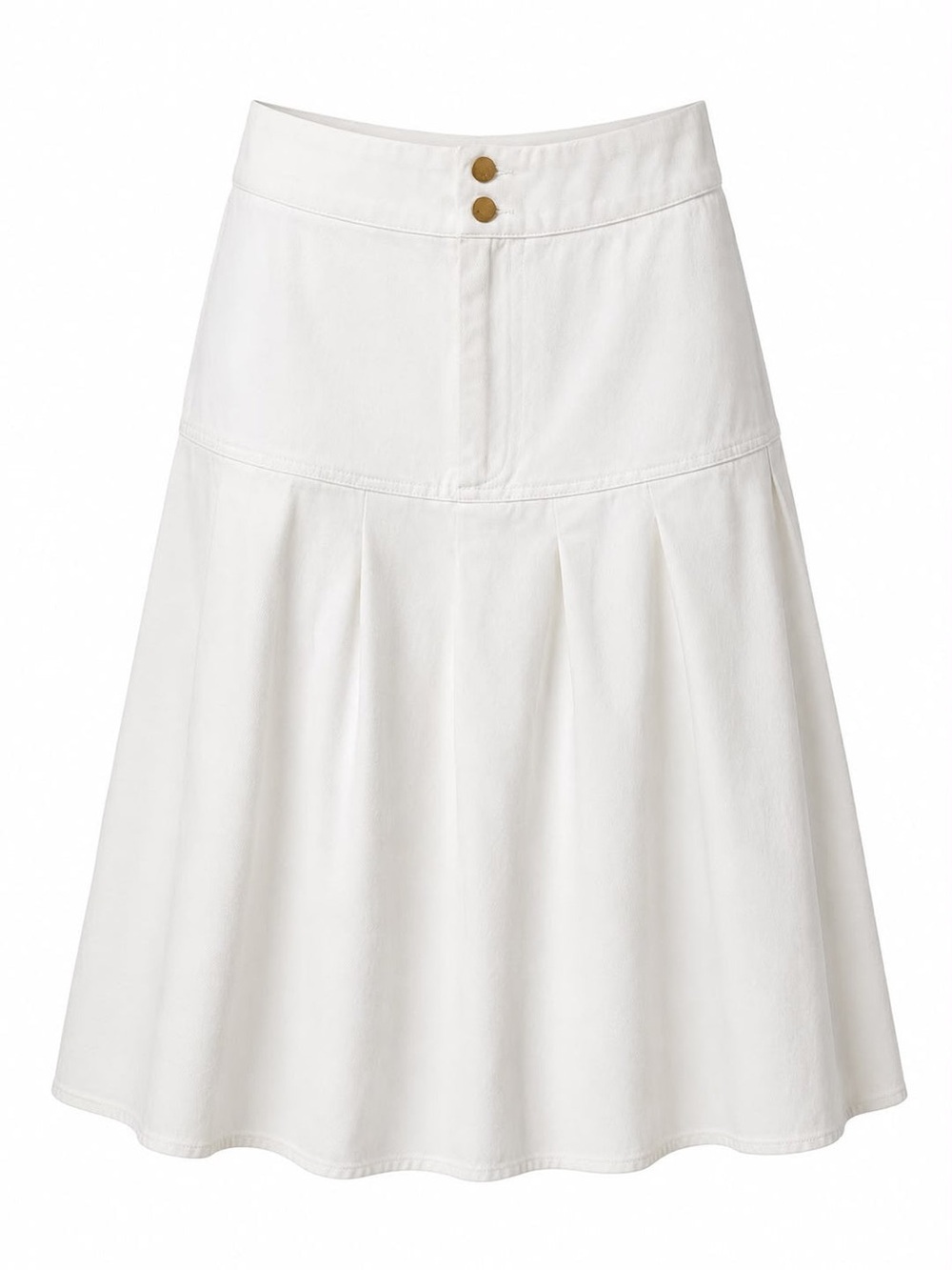 Aleeza Paris Denim Pleated Skirt- 23”